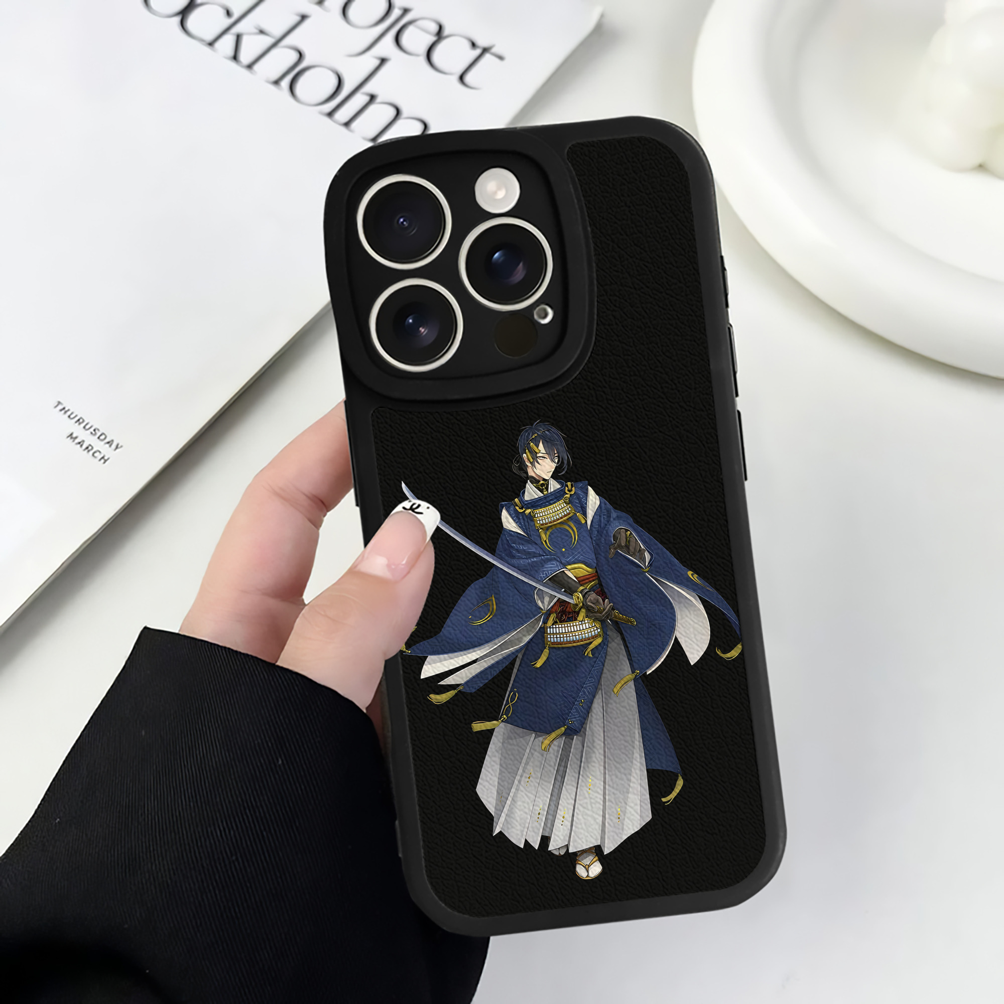 （画像用） 刀剣乱舞 Touken Ranbu 【iPhone 16シリーズ対応】シリコンスマホケース（レザー調） 材質：シリコン